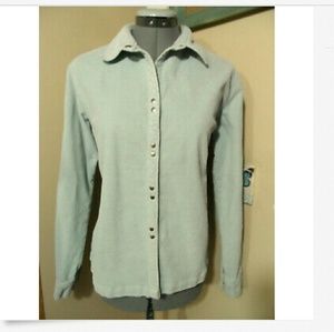 CABELA'S Corduroy Snap Shirt L Blue collared top